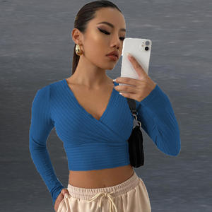 <span class=keywords><strong>เสื้อ</strong></span><span class=keywords><strong>ค</strong></span><span class=keywords><strong>รอ</strong></span><span class=keywords><strong>ป</strong></span>คอวีลึกเซ็กซี่<span class=keywords><strong>ราคา</strong></span>ถูกสำหรับผู้หญิง ขายส่ง<span class=keywords><strong>เสื้อ</strong></span><span class=keywords><strong>ค</strong></span><span class=keywords><strong>รอ</strong></span><span class=keywords><strong>ป</strong></span>แขนยาวผ้าริบ - Product Image 4