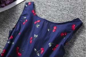 <b>Cherry</b> Pattern Girls <b>Dress</b> Sleeveless Kids Apparel Summer Baby Girl Clothes Boutique One Piece A-line <b>Dress</b> Hot Sale - Product Image 4