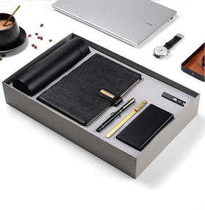 Coffret cadeau d'entreprise 2025, ensemble promotionnel de luxe, carnet A5, stylo signature, couleur et logo personnalisés, boîte cadeau pour hommes - Product Image 4