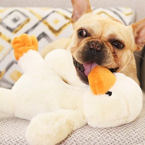 Teddy/Corgi puppy <b>plush</b> duck pet toy, makes sounds, durable, chewable, for keeping dogs entertained. - Product Image 4