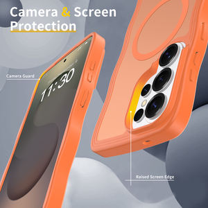 <span class=keywords><strong>Coque</strong></span> de protection antichoc hybride TPU PC à motifs ondulés avec aimant pour Samsung S26 Ultra - Product Image 5