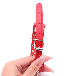 Werkseitig verstellbares Mikrofaser-Hunde halsband Langlebige Spikes Nieten Weiche Nieten Leder katzen Premium Spikes Halsbänder - Product Image 4