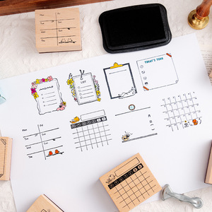 1 sello <span class=keywords><strong>de</strong></span> agenda <span class=keywords><strong>de</strong></span> madera Supercat, calendario mensual, calendario semanal, sellos <span class=keywords><strong>de</strong></span> decoración DIY - Product Image 3