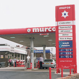 Toldo de gasolinera de lujo personalizado diseños de gasolinera de acero inoxidable letrero de pilón - Product Image 1