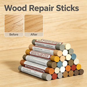 Ceras Reparadoras de Madera Multicolor, Lápiz Corrector de Arañazos <span class=keywords><strong>para</strong></span> Renovación de Superficies de Madera, Gabinetes y Pisos - Product Image 1