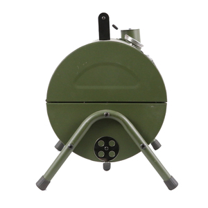 Hiện Đại Xách Tay Mini Thùng BBQ Hút Thuốc Nướng Sắt Công Cụ Với Nhiệt Kế Cho Than BBQ - Product Image 3