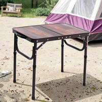 Direct de l'usine Table en MDF pliante couleur bois aluminium personnalisée Design moderne avec jambe réglable Camping pique-nique cuisine utilisation hôtel