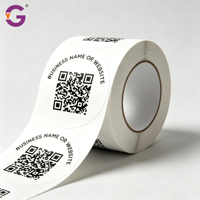 Etiquetas Adhesivas de Vinilo Impermeables con Código QR Personalizado, Etiqueta con Logotipo para Embalaje de Botellas, Etiqueta con Código de Barras Personalizada para Negocios