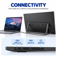 Écran portable 4K UHD IPS de 18,4 pouces pour les cours de géométrie en ligne, moniteur de jeu