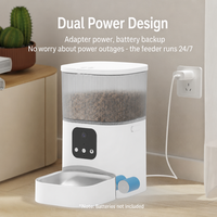 Distributeur automatique intelligent et portable pour animaux de compagnie avec Wi-Fi, application mobile, commande vocale à distance, caméra de surveillance, minuterie d'alimentation, capacité de 3L, pour usage domestique