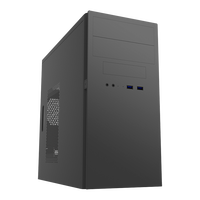 Boîtier d'ordinateur Micro ATX pour mini tour de bureau approuvé CE EMI avec ports USB et audio avant Châssis tour moyenne en plastique avec ventilateur
