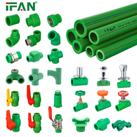 Tuyaux et raccords PPR IFAN, tous types, système d'alimentation en eau, 20-110 mm, raccords de tuyaux d'eau PPR OEM