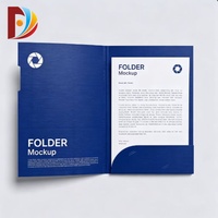 Carpeta de Papel A4 con Logotipo Personalizado, con Doble Bolsillo, Grabado en Relieve, para Presentaciones Inmobiliarias, Productos de Archivo Impresos