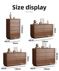 Solid Wood Modern Durable Bedroom <strong>Chest</strong> Large Capacity Home Bedside <strong>Storage</strong> Cabinet 5+ Drawers Combination for Living Room TV - Product Image 6