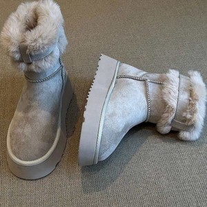 Zapatos de Plataforma de Verano para Mujer, de Algodón, con Punta Redonda, Hebilla Metálica, Botas de Nieve Antideslizantes - Product Image 4