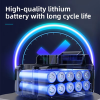 Lijadora Orbital Eléctrica Inalámbrica de 125 mm (5 Pulgadas) con Batería de Iones de Litio Recargable, Herramienta Eléctrica para Pulir y Lijar Madera