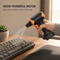 Souffleur de feuilles sans fil portatif en promotion, souffleur électrique à batterie amovible, puissance élevée 80000 tr/min, garantie 1 an, dépoussiéreur à air