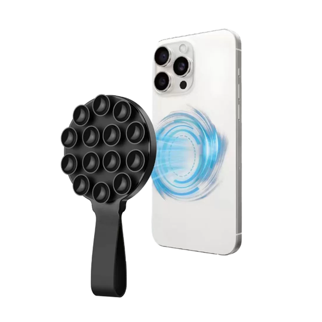 Waterproof Magnetic Mobile Phone Grip Easy Attachment Silicone Finger Loop Flexible Cellphone Holder for MagSafe Magnetic Phone