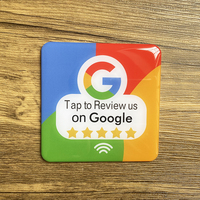 Autocollant NFC étanche personnalisé, plaque de table RFID pour restaurant, plaque époxy Google Review, autocollant NFC Google Review 13,56 MHz