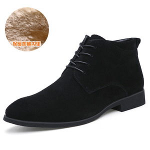 Botas Grandes para Hombre 38-48, Diseño de Cuero de Ante Vacuno, Zapatos Impermeables Antideslizantes, Botas de Invierno para Hombre, Botas Casuales para Hombre - Product Image 1