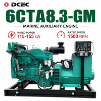 Moteur de générateur diesel marin 6 cylindres DCEC 6CTA8.3-GM8.3L 115-155 kW 6CTA8.3-GM115 6CTA8.3-GM155 pour bateau avec certification CCS