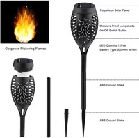 Lampe torche solaire à flamme à LED pour l'extérieur Contrôle intelligent de la lumière Induction LED Lampadaires solaires à flamme pour le jardin