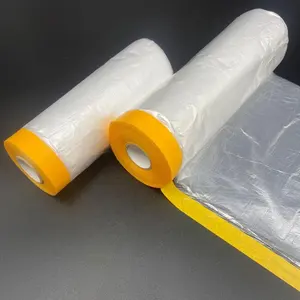 Pre Taped Masking Film Dính Sơn Nhựa Thả Không Thấm Nước Và Bụi Nhựa Thả Vải Cho Nội Thất Xe Bìa Sàn