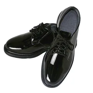 High Gloss PU Parade Tactical Black Shining Dress Officer Shoe