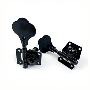 סט מקלטי כיוון פתוחים שחור 4R או 4L לגיטרה, מפתחות כיוון לגיטרה, ראשי מכונה לבס חשמלי למכירה - Product Image 4