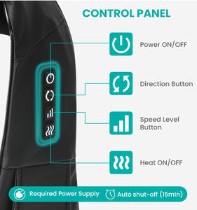 Usine vente chaude corps entier tissu profond pétrissage oreiller Massage doigt presse dos et cou masseur - Product Image 5