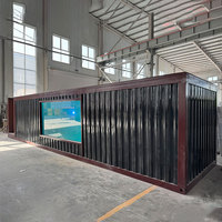 Conception de piscine en mosaïque innovante fontaines en cascade personnalisées en fibre de verre FRP grande taille 40ft piscine de conteneur d'expédition pour la maison