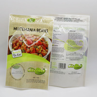 Sac d'emballage alimentaire transparent personnalisé pour animaux de compagnie sac en plastique personnalisable pour stockage de fast-food fond plat support mat zip-lock écrous de dessus