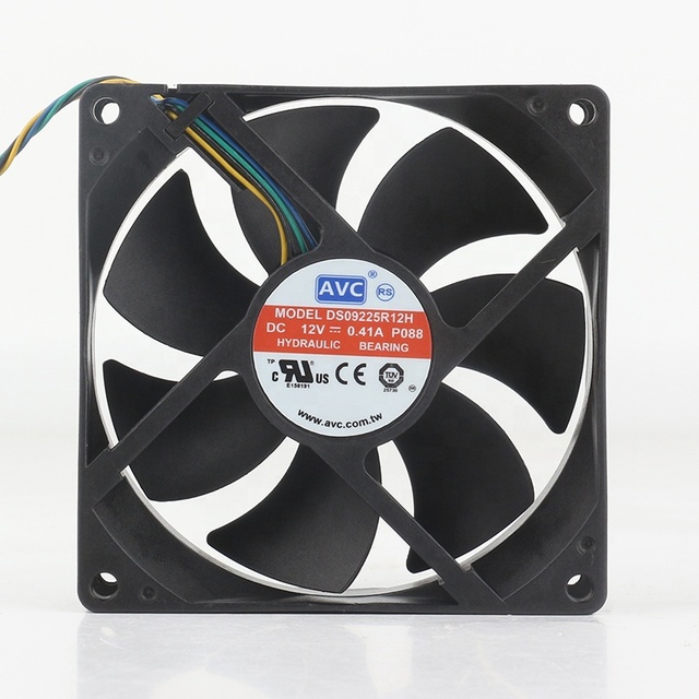 AVC 5V 24V 48V DC 12V 0.41A AC EC 9225 92X92X25MM 9CM 4-wire PWM Temperature Control Large air Volume DS09225R12H Cooling Fan
