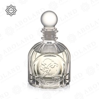 Bouteille de diffuseur en verre rond décoratif, de luxe, pour la maison, ml