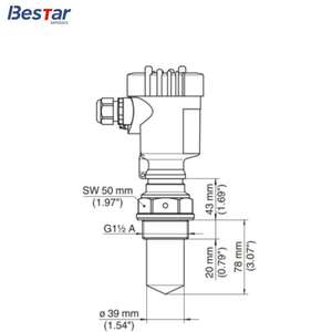 5m 10m 15m 4-20mA Ultrasonic <b>Level</b> <b>Sensor</b> Non-Contact Sanitary Olive <b>Oil</b> Grain Solids with LCD Display 0.5 Accuracy - Product Image 2