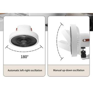 Small Wall Mount Fan with Remote <b>Control</b> Mini Oscillating Fan with Night Light 3 Speeds for RV Bedroom Home Office Garage White - Product Image 5