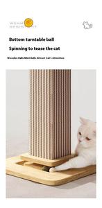 De Best Verkochte Romeinse Kolom Kat Krabpaal Is Eenvoudig Te Installeren. Het Is Gemaakt Van Milieuvriendelijk Massief Hout. - Product Image 5