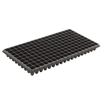 Baki Perbanyakan Benih 162 Sel dari Plastik PS dengan lubang drainase untuk Pertanian, rumah kaca, kebun, ketebalan 0,6mm - 1mm