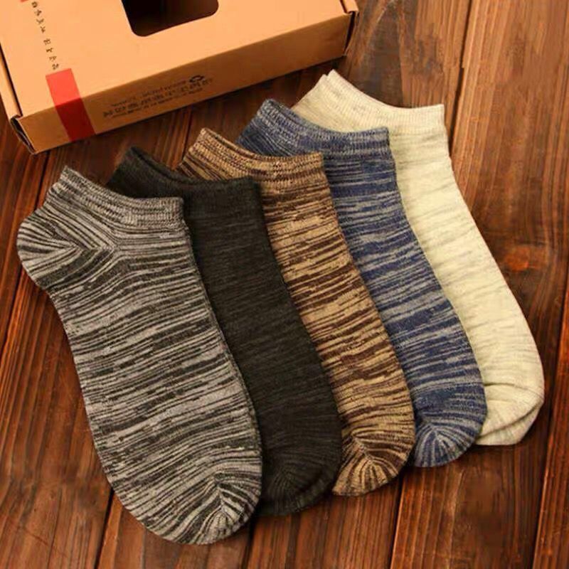 Men's short socks [Retro solid color]