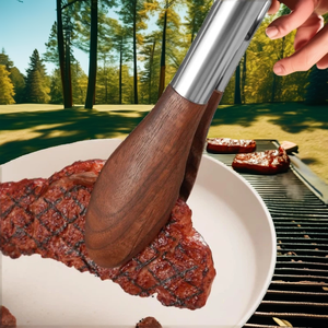 อุปกรณ์ครัวไม้วอลนัท ที่หนีบอาหาร ใช้กับเตาอบและเครื่องล้างจานได้ ประหยัดเวลาและมีประสิทธิภาพสำหรับการอบอาหาร - Product Image 2