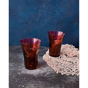 Par de Vasos de Cristal Rojo Estilo San Luis, Elegantes Decoraciones de Cristal - Product Image 3
