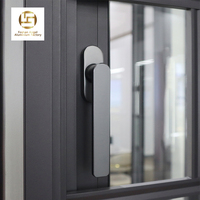 Ventana Abatible de Aleación de Aluminio, Vidrio Triple Aislante Ignífugo, Diseño Contemporáneo para Cocina, Hotel, Retrofit, Fácil Instalación