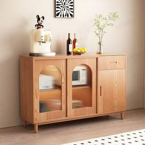 Solid Wood Sideboard 900mm High 3 Compartment <b>Storage</b> <b>Cabinet</b> Living <b>Room</b> Tea And Water <b>Storage</b> - Product Image 1
