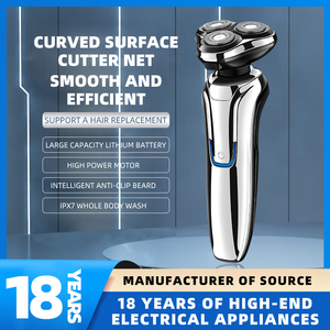 Afeitadora Eléctrica Inalámbrica USB con Cabezal Flotante LED de Doble Cuchilla, Resistente al Agua, <span class=keywords><strong>para</strong></span> Rostro y Cuerpo, <span class=keywords><strong>para</strong></span> Hombres, Uso Doméstico - Product Image 2