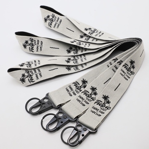 Custom Tropical Lifestyle and Surf Brands Promotional Gift Personalized Durable Jacquard Polyester Lanyards - Product Image 1