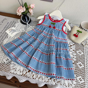 Robes d'été 2026 sans manches style princesse <span class=keywords><strong>pour</strong></span> petites filles avec sac tissé - Product Image 2