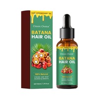 Minyak Batana Organik Logo Kustom 50ml untuk Perawatan Rambut & Kulit Kepala Wanita Pria, Menutrisi, Menebalkan, Memperkuat, Menambah Volume, Semua Jenis Rambut