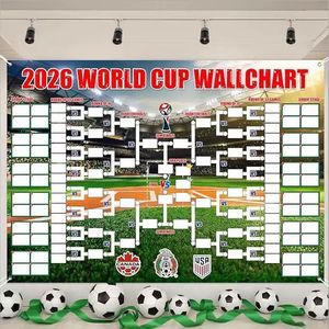 Decoración de Fondo con el Programa de <span class=keywords><strong>Partidos</strong></span> de Fútbol 2026 para Aficionados al Fútbol, Póster para Fanáticos del Torneo - Product Image 1