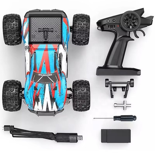MJX Hyper Go 16208 1/16 Brushless Remote Control Monster Truck Electric Truggy Toys High Speed RC Hobby Model Car 4X4 4WD 45km/h