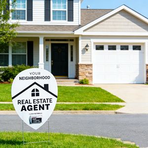 Agent <span class=keywords><strong>immobilier</strong></span>, panneaux de jardin personnalisés 18x24 pour la location, maison ouverte, recrutement ou panneaux de jardin politiques - Product Image 1